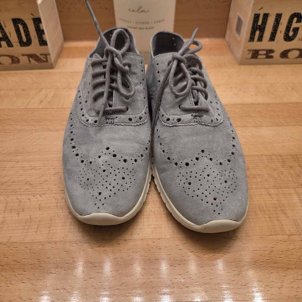 Cole Haan ZeroGrand Wing Oxford Ironstone Suede Women's Size 7.5 - Picture 2 of 8